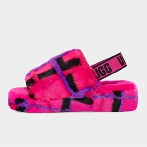 SALE🆕Ugg Fluff Yeah Slide Plaid Punk